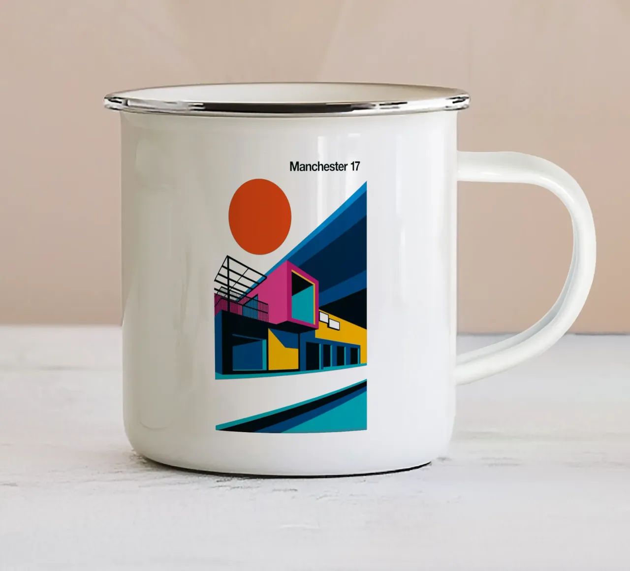 Manchester 17 tazza in smalto da Bo Lundberg