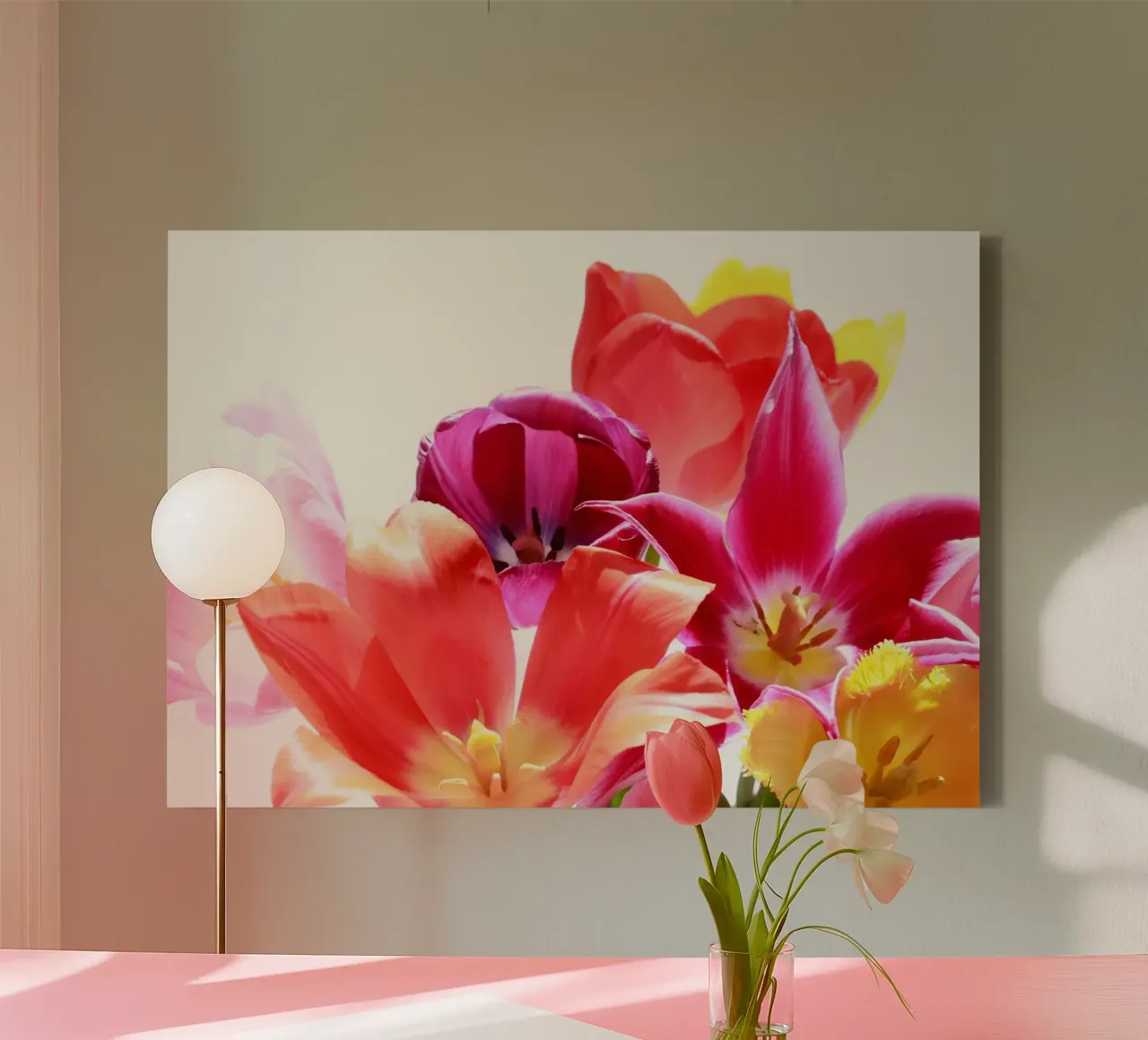 Tulipani macro tela da PhotoVibe Decor