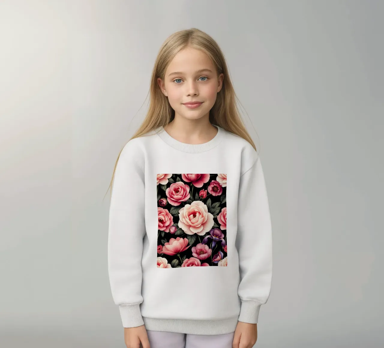 Blooming Night Garden kids sweatshirt by Artistic-shop