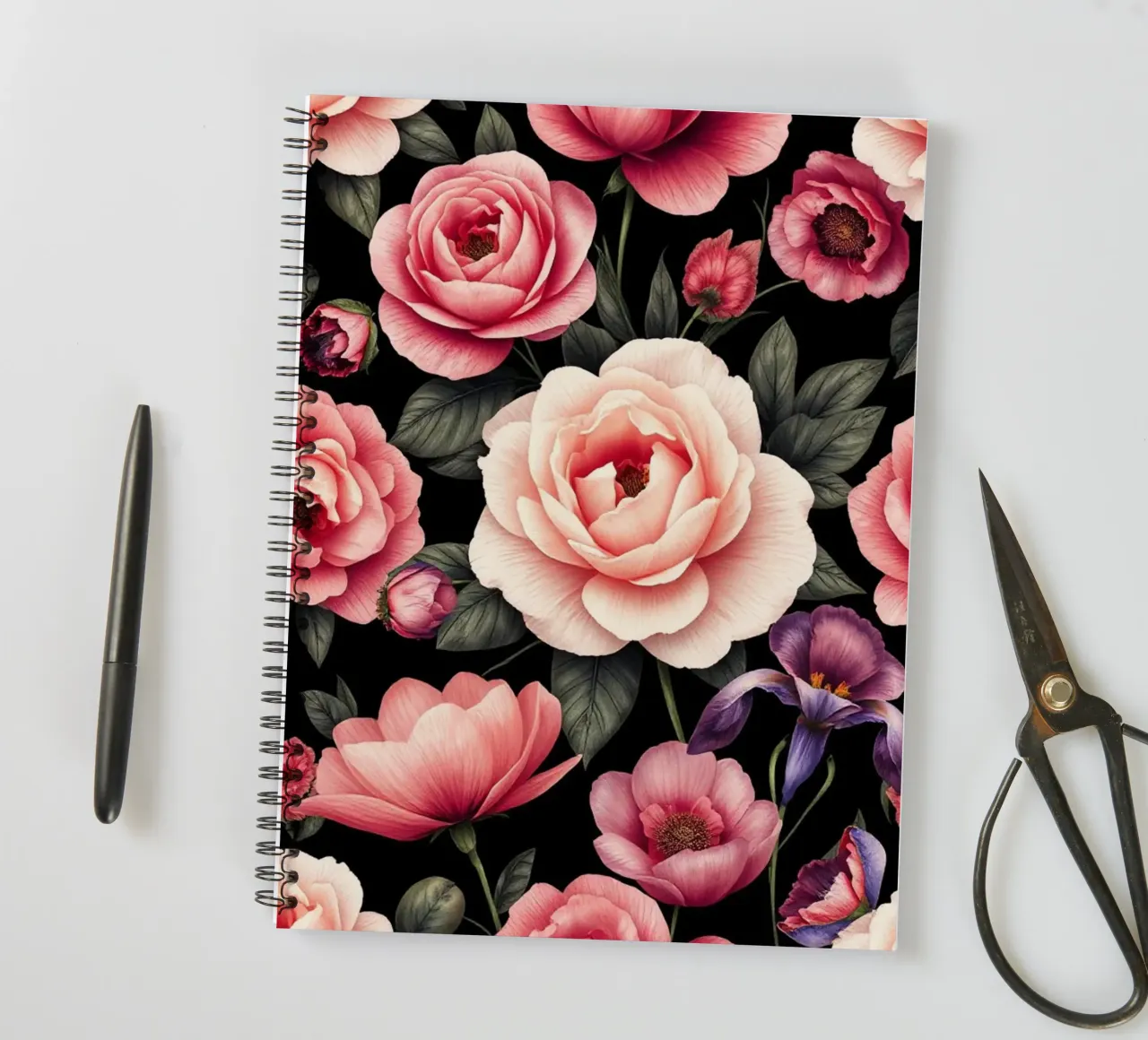 Blooming Night Garden spiral notebook by Artistic-shop