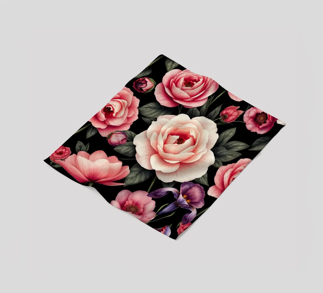 Giardino notturno in fiore coperta in pile da Artistic-shop