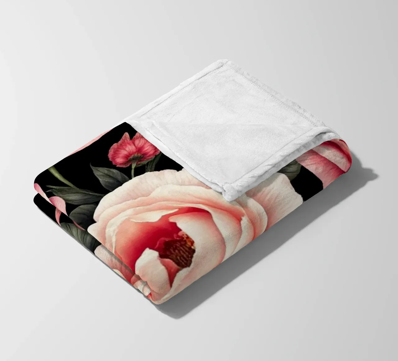 Giardino notturno in fiore coperta in pile da Artistic-shop