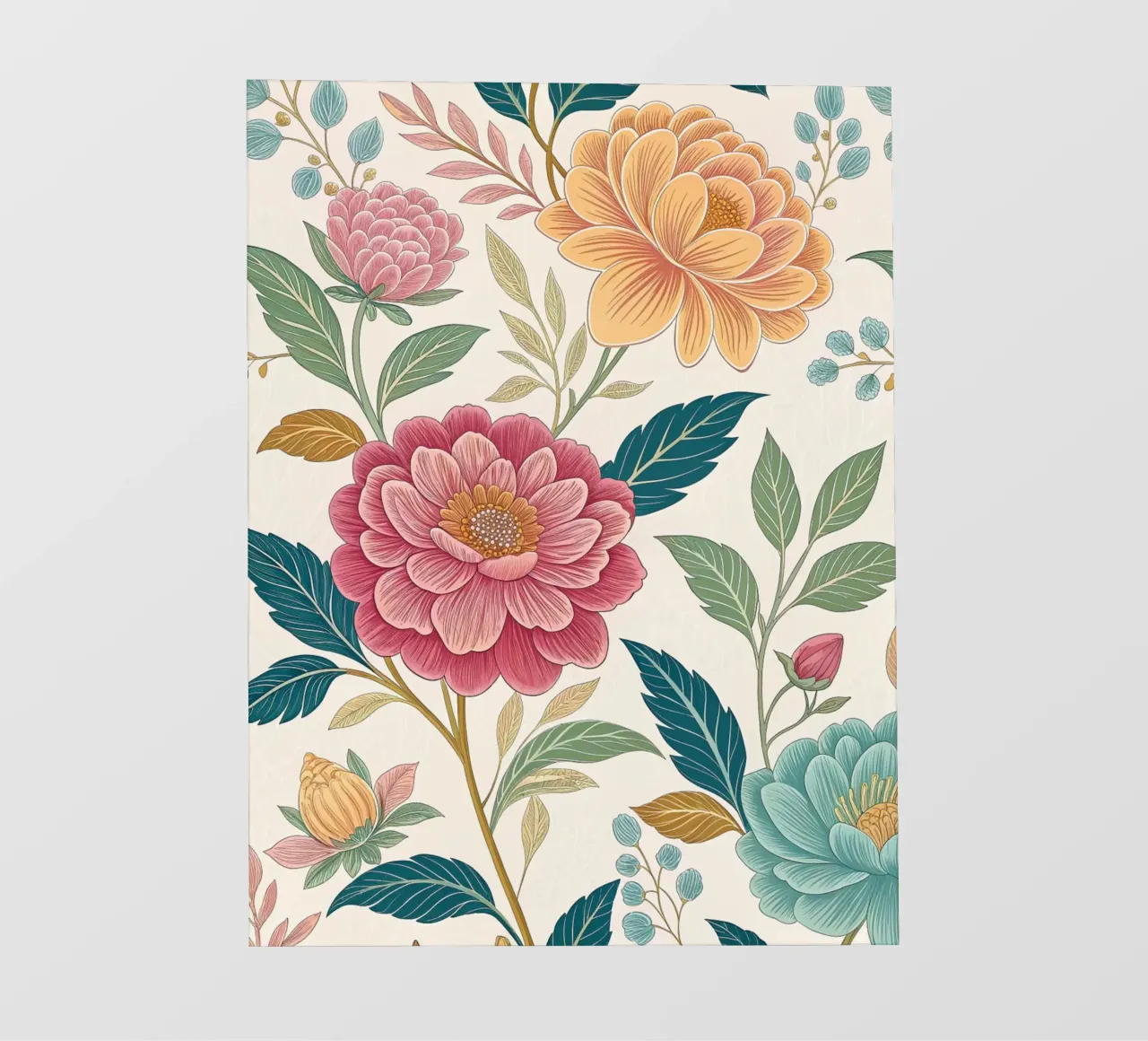 Sinfonia di fiori eleganti telo in pvc da Artistic-shop