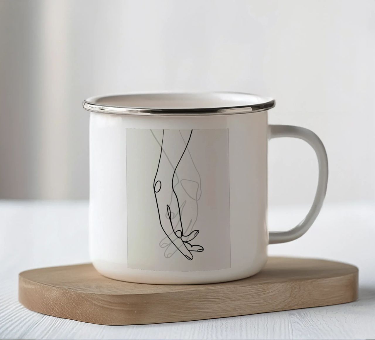 Hands 2 tazza in smalto da Graphite