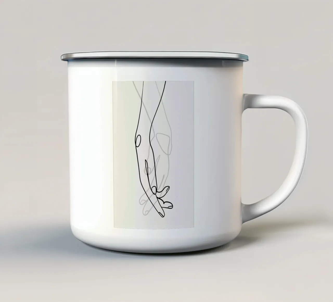 Hands 2 emaille mok van Graphite