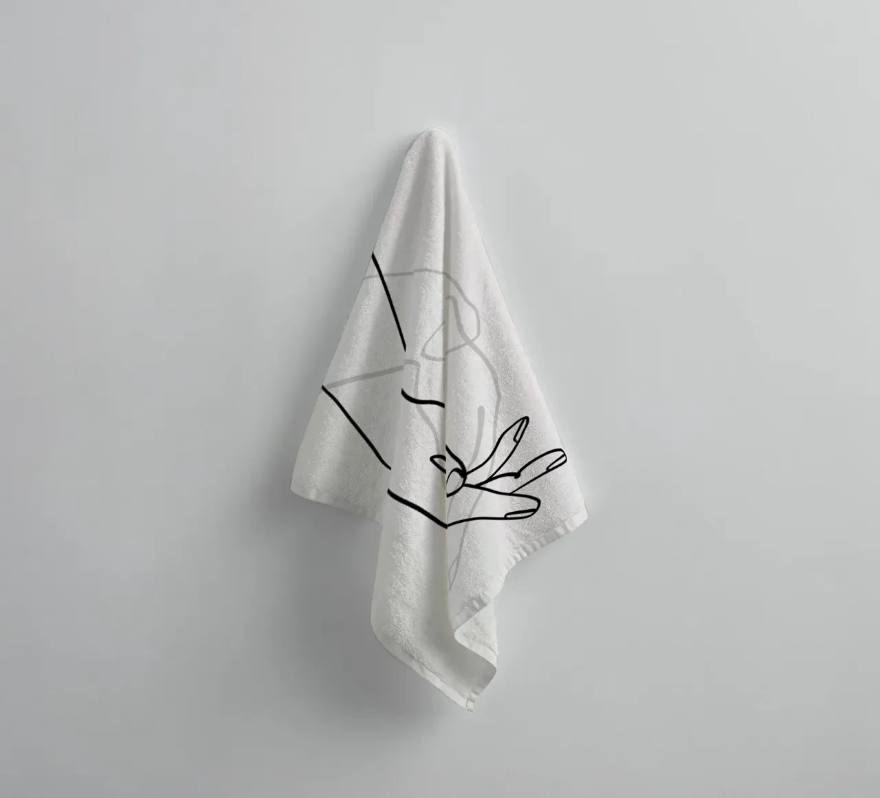 Hands 2 asciugamano da bagno da Graphite