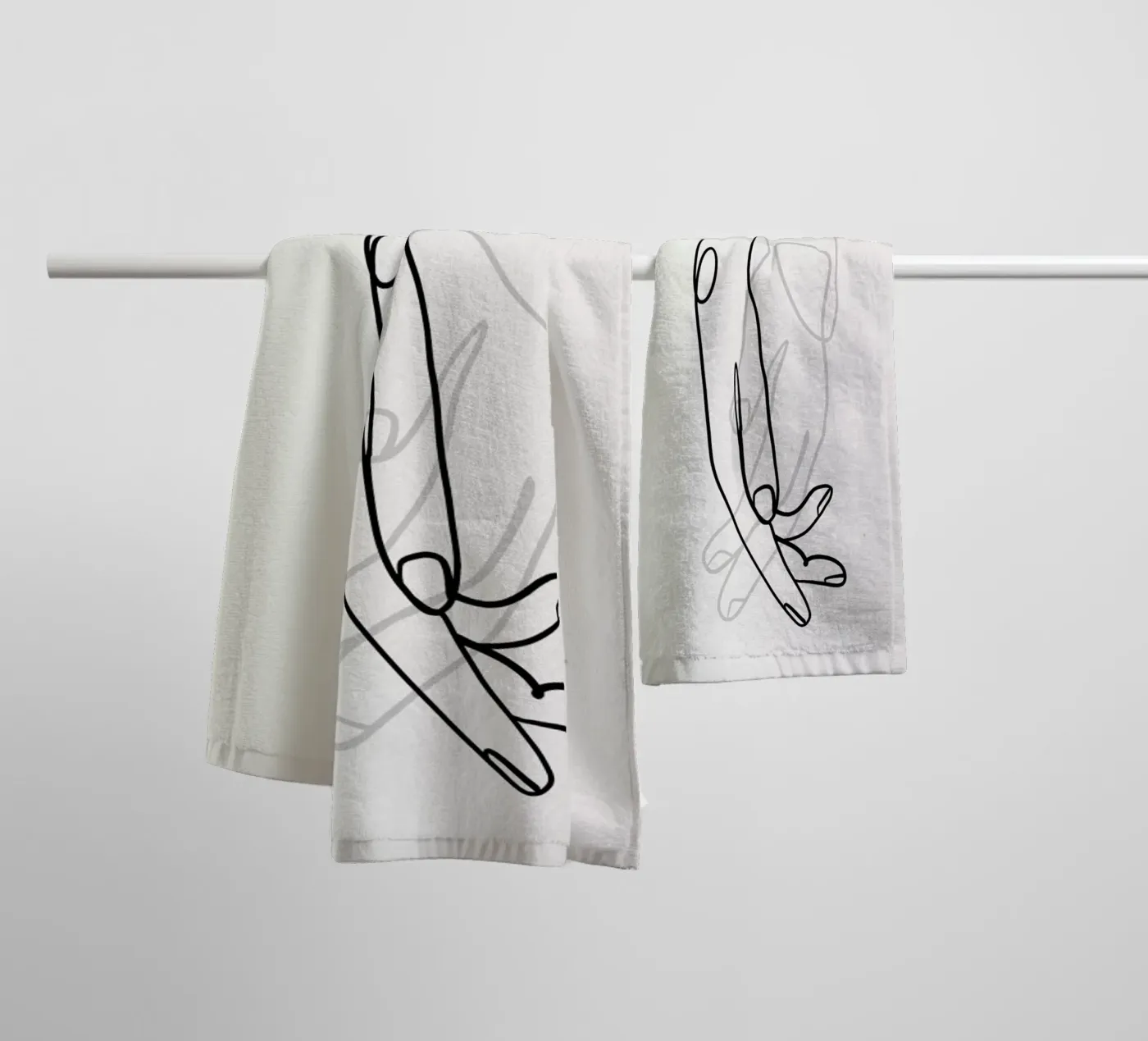 Hands 2 badhanddoek van Graphite