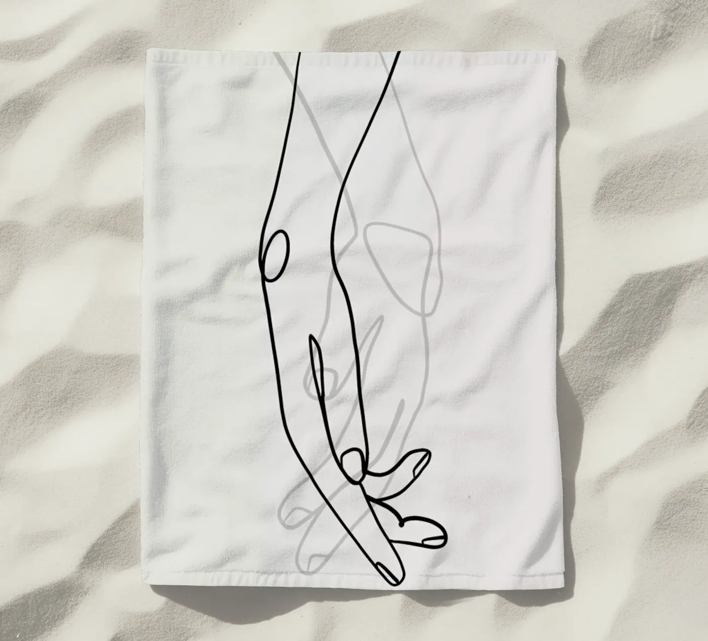 Hands 2 strandhanddoek van Graphite