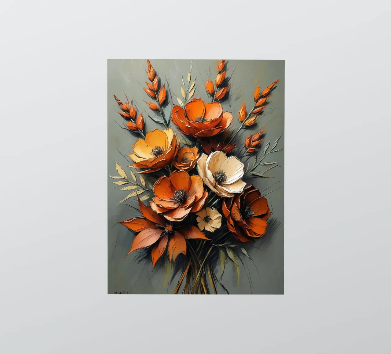 L'étreinte de l'automne : Un bouquet de teintes automnales autocollant de Artistic-shop