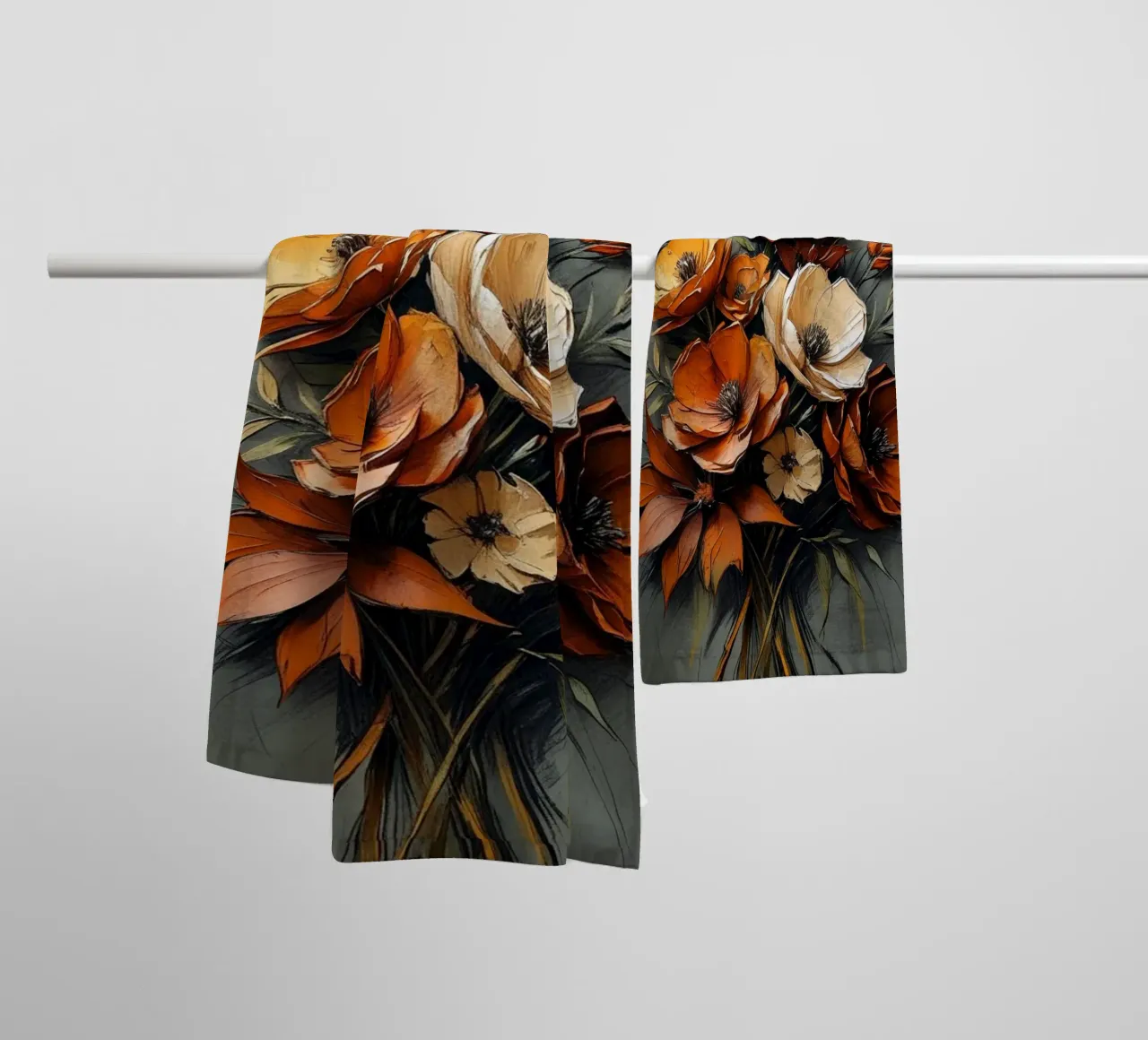 L'abbraccio dell'autunno: Un bouquet di colori autunnali asciugamano da bagno da Artistic-shop