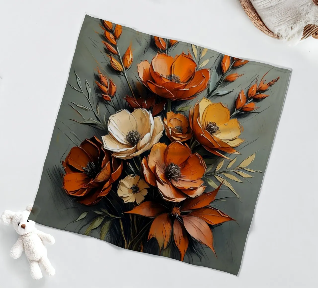 L'abbraccio dell'autunno: Un bouquet di colori autunnali coperta in pile da Artistic-shop