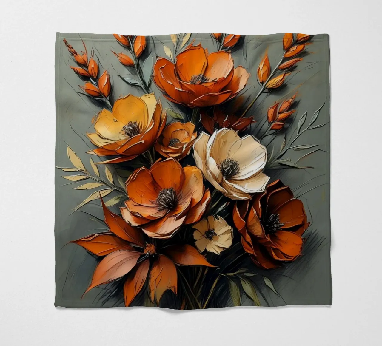 L'abbraccio dell'autunno: Un bouquet di colori autunnali coperta in pile da Artistic-shop