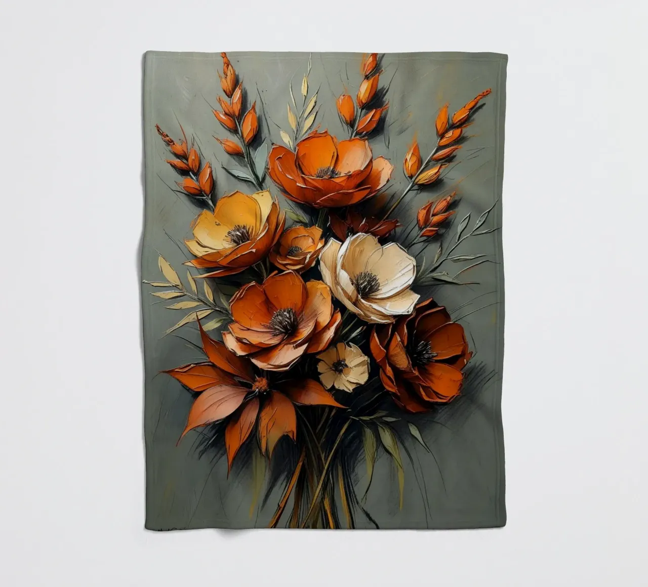L'abbraccio dell'autunno: Un bouquet di colori autunnali coperta in pile da Artistic-shop