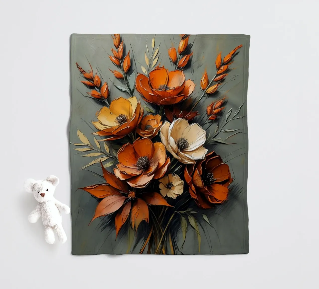 L'abbraccio dell'autunno: Un bouquet di colori autunnali coperta in pile da Artistic-shop