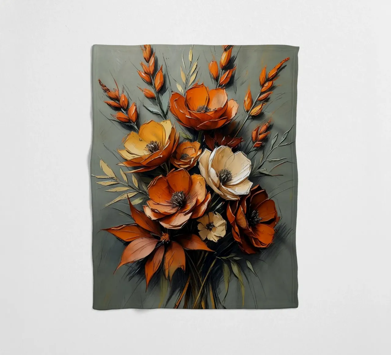 L'abbraccio dell'autunno: Un bouquet di colori autunnali coperta in pile da Artistic-shop