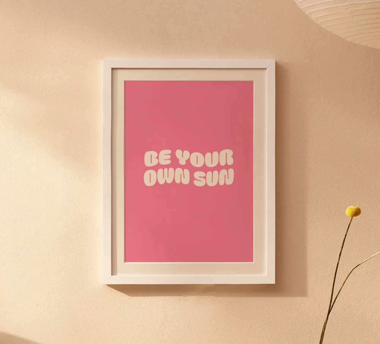 your own sun poster with plastic frame by be.
