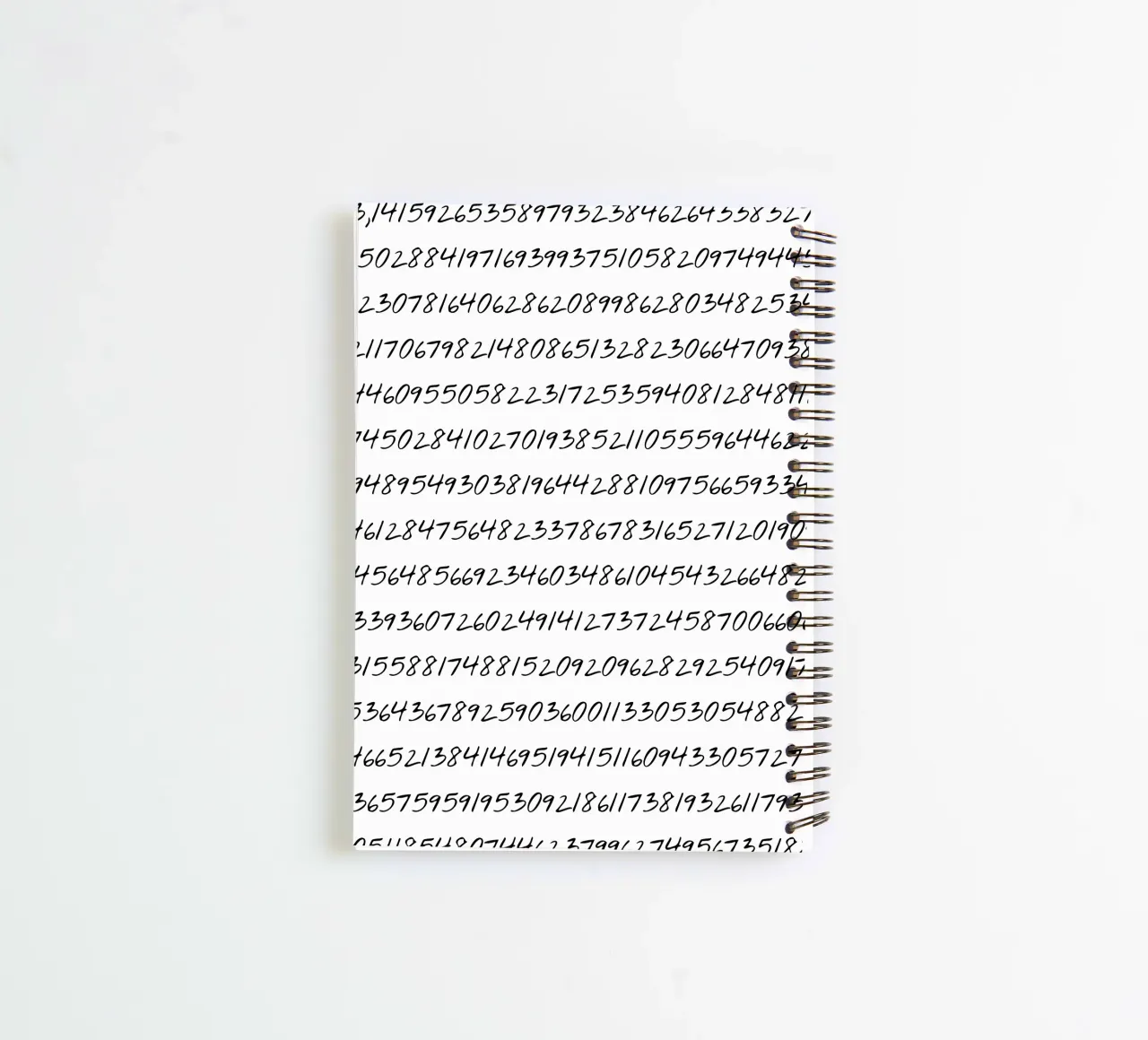 Pi - The circle number spiral notebook by lorbass