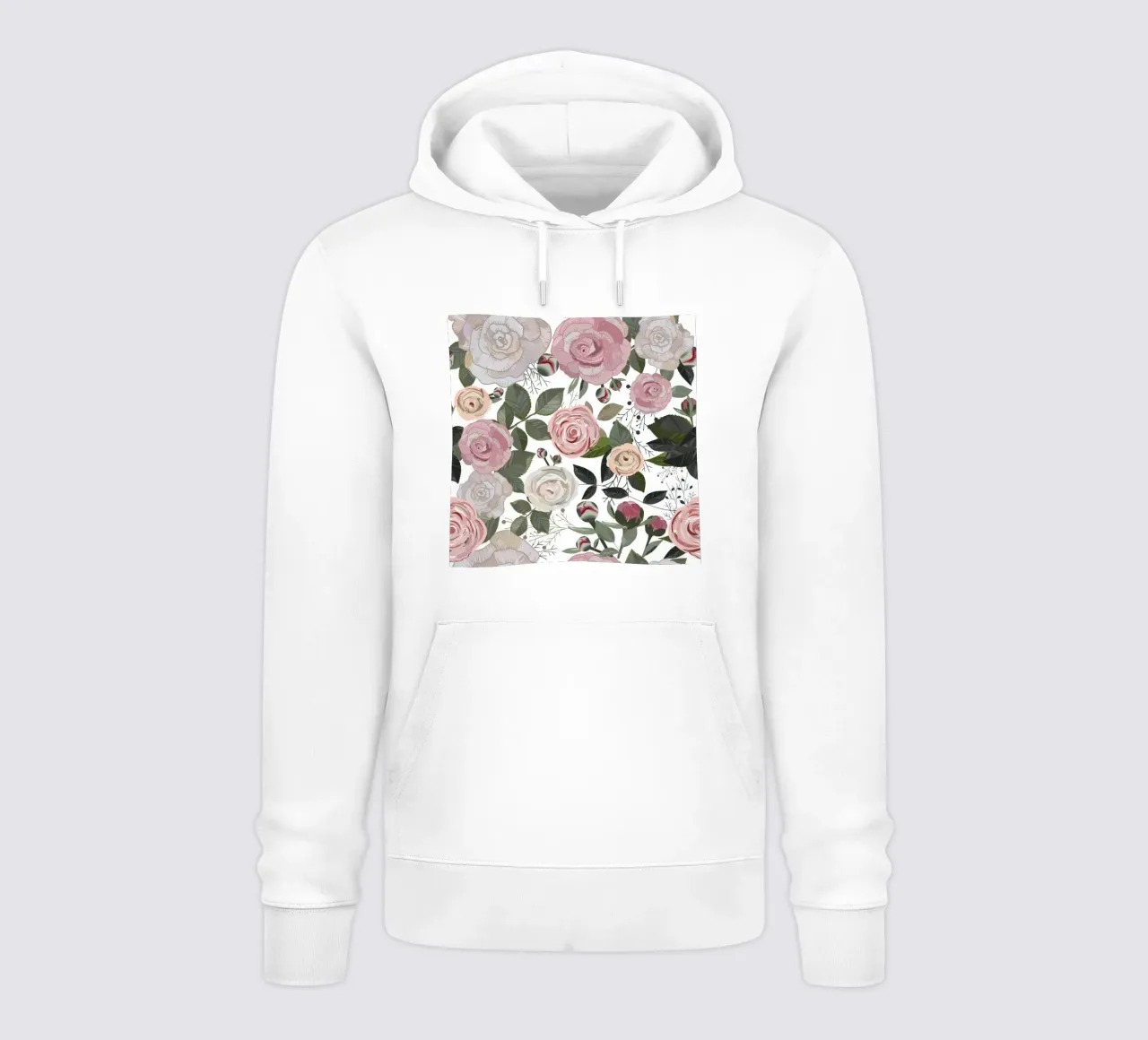 Rose e peonie felpa con cappuccio da gulsengunel