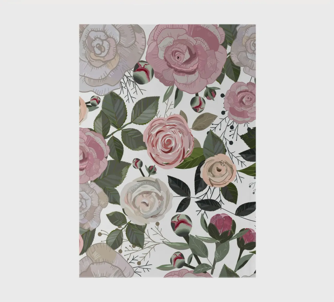 Roses and peonies notebook by gulsengunel