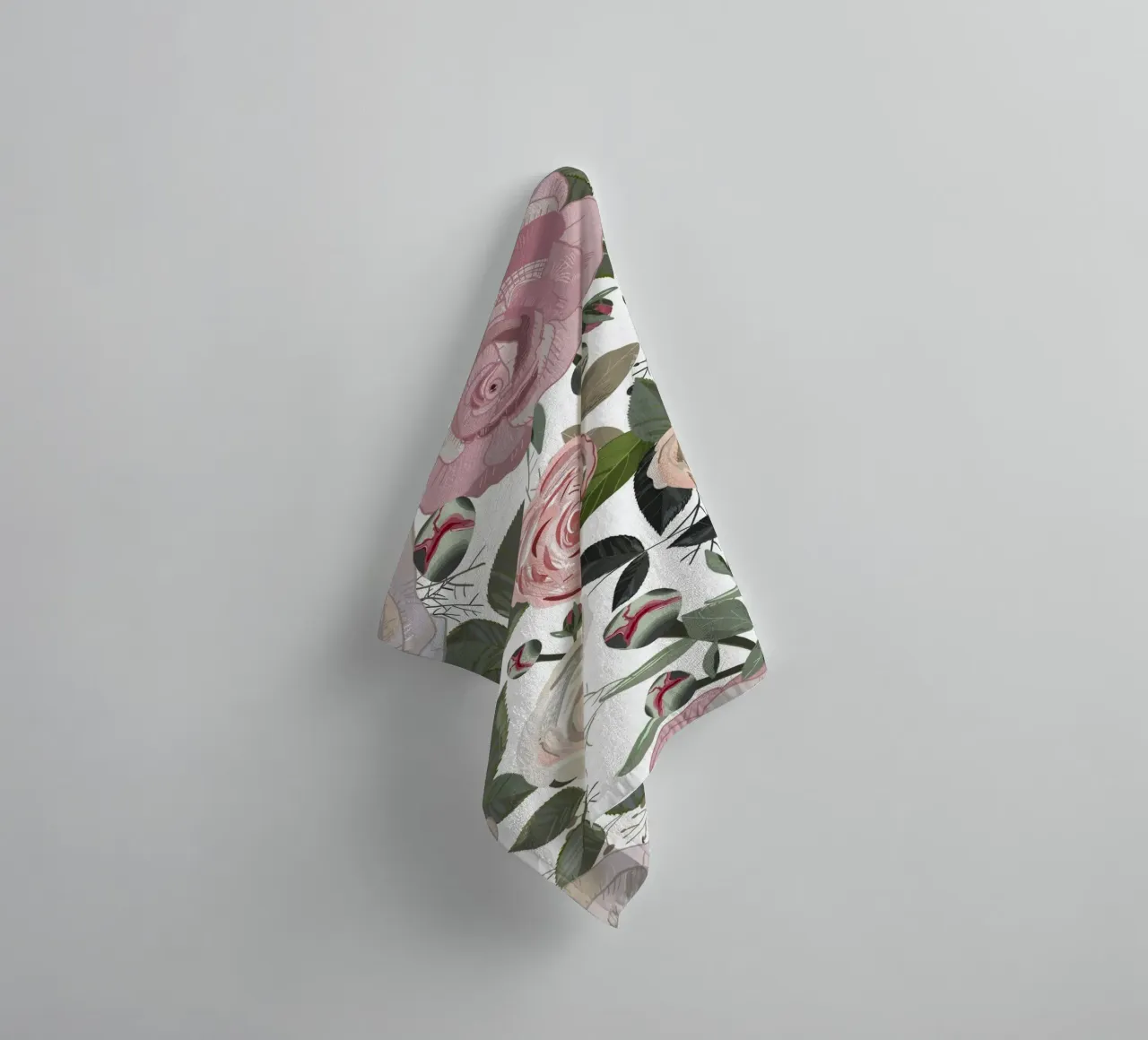 Roses and peonies towel by gulsengunel