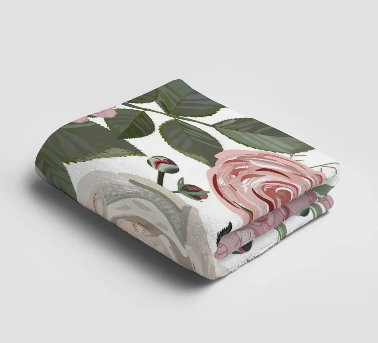 Roses and peonies towel by gulsengunel