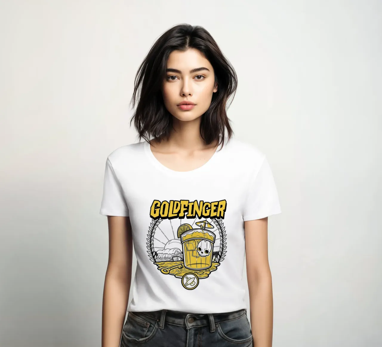 Goldfinger women's fitted t-shirt by lauren shop