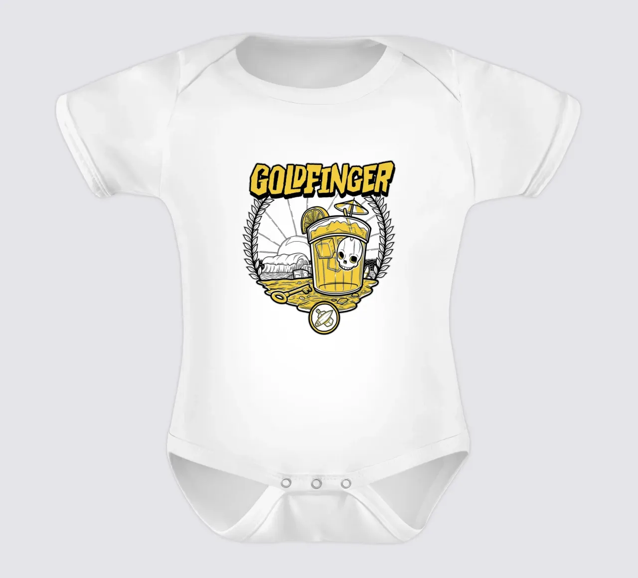 Goldfinger short-sleeve baby romper by lauren shop