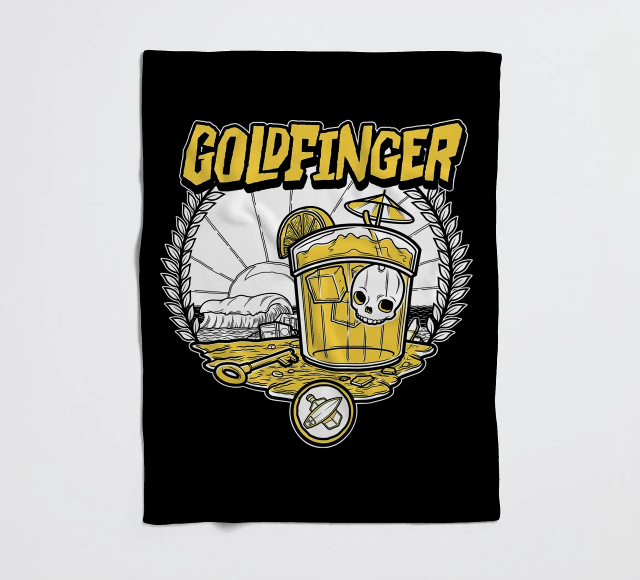 Goldfinger fleece blanket by lauren shop