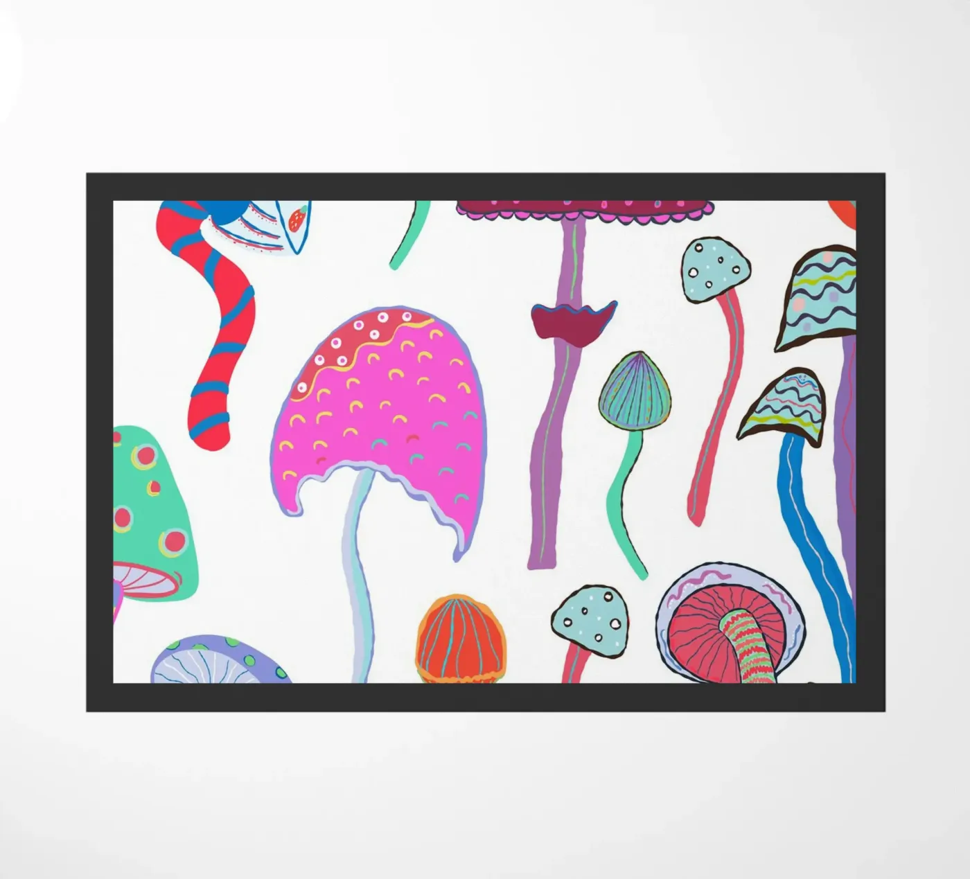 Magical mushrooms doormat by gulsengunel