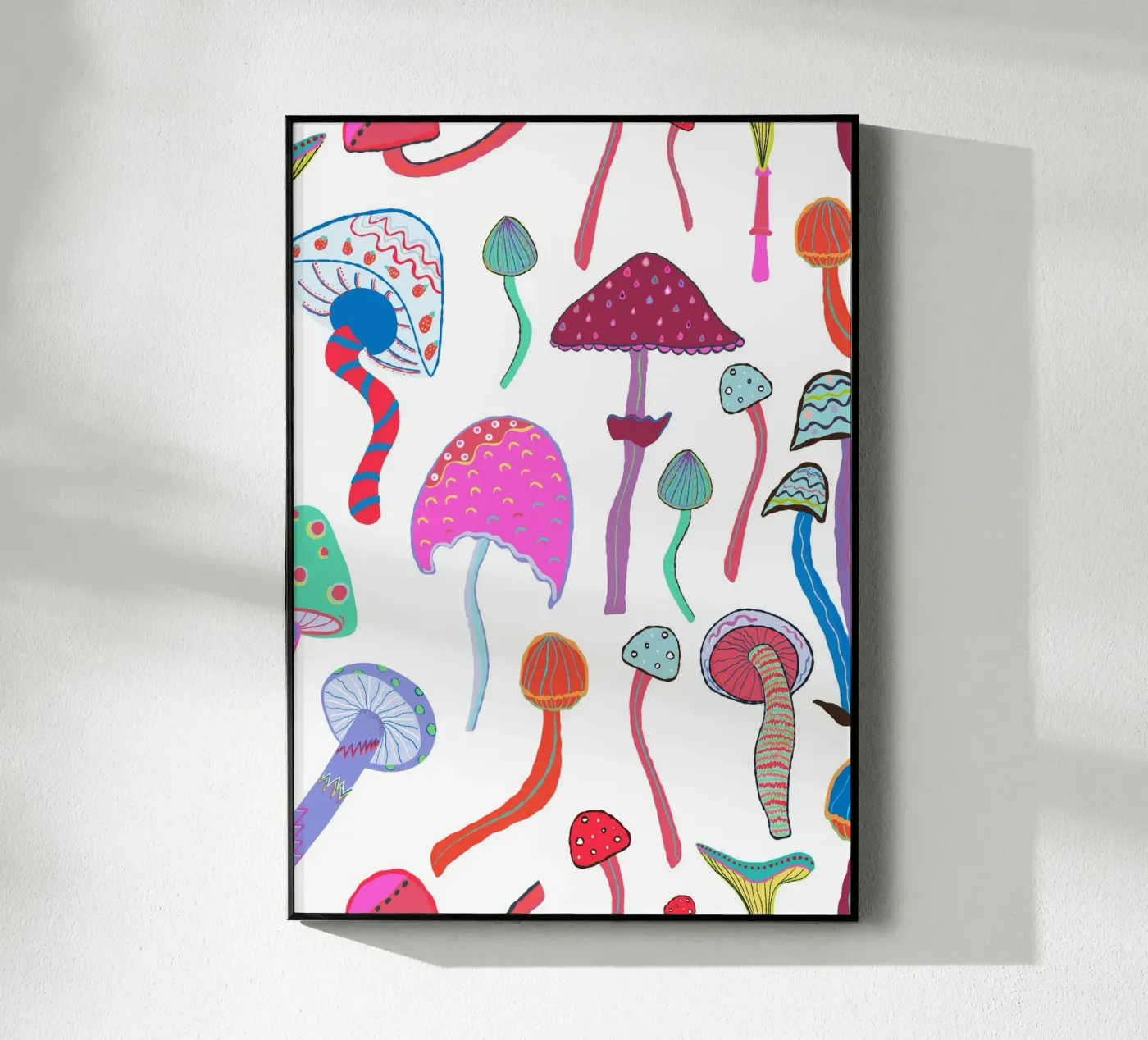 Magische paddenstoelen acryl van gulsengunel