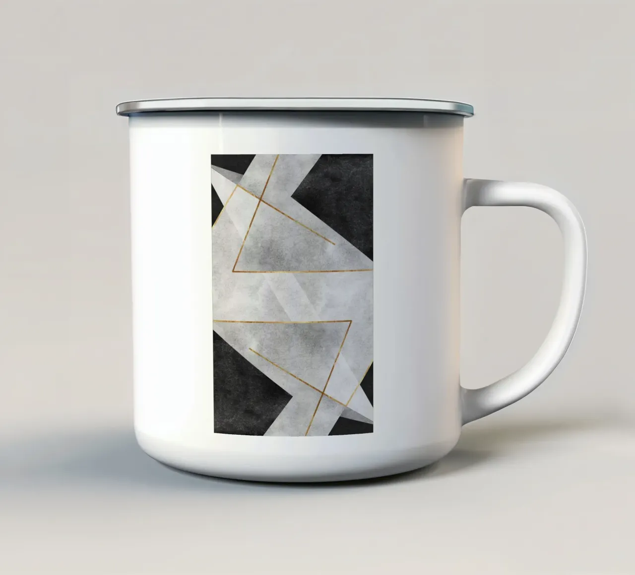abstract art black tazza in smalto da vintageshop