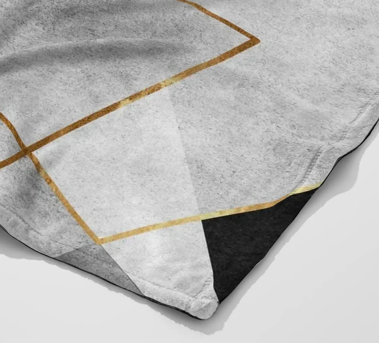 abstract art black coperta in pile da vintageshop