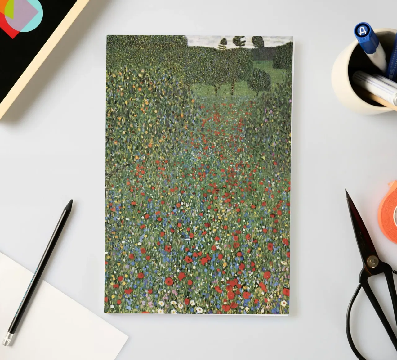 Poppy Field by Gustav Klimt (1907) notebook by Gustav Klimt ART Prints