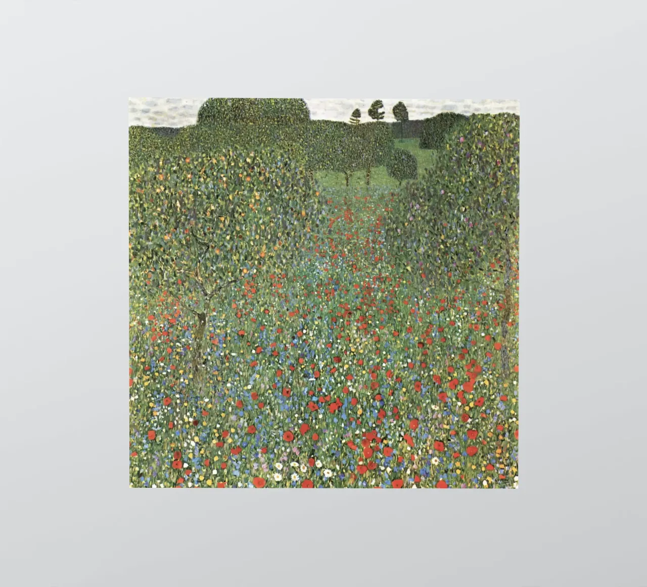 Mohnfeld von Gustav Klimt (1907) Sticker von Gustav Klimt ART Prints