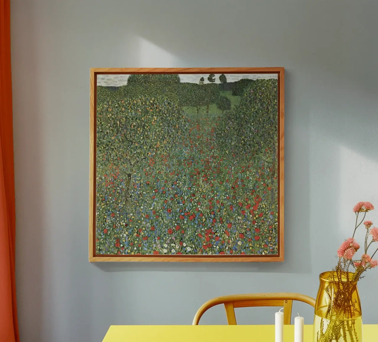 Mohnfeld von Gustav Klimt (1907) Acryl-Glas von Gustav Klimt ART Prints