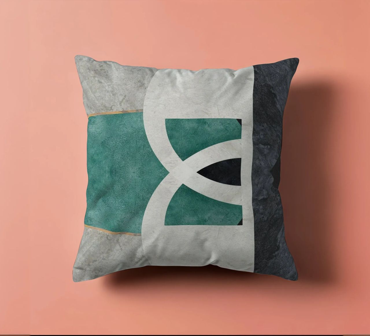 abstract art circle cuscino da vintageshop