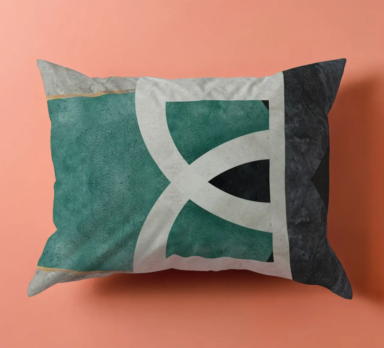 abstract art circle cuscino da vintageshop