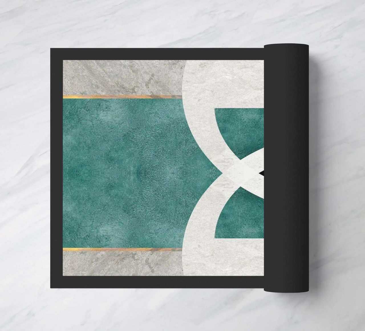 abstract art circle paillasson de vintageshop