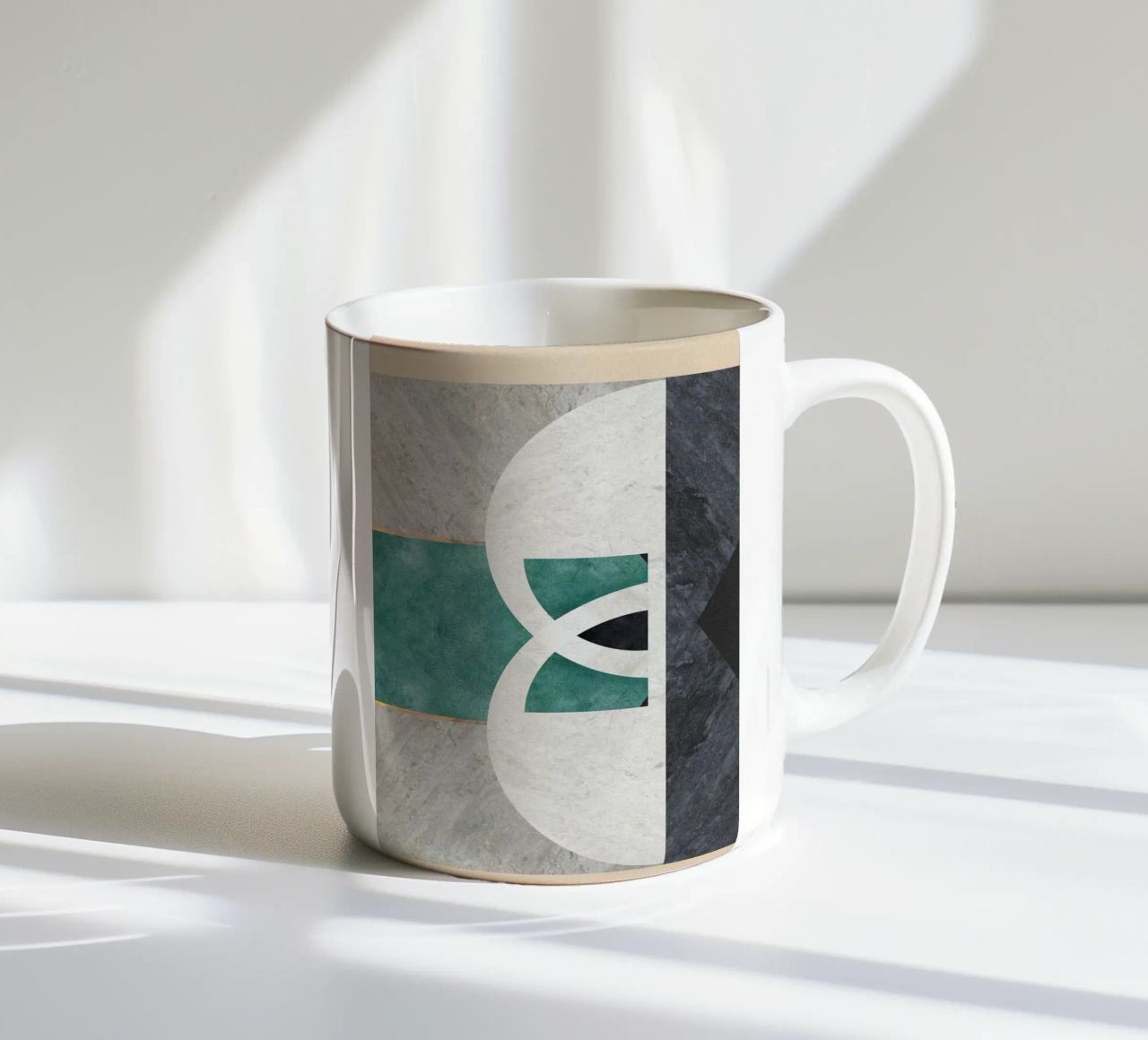 abstract art circle tazza in ceramica da vintageshop