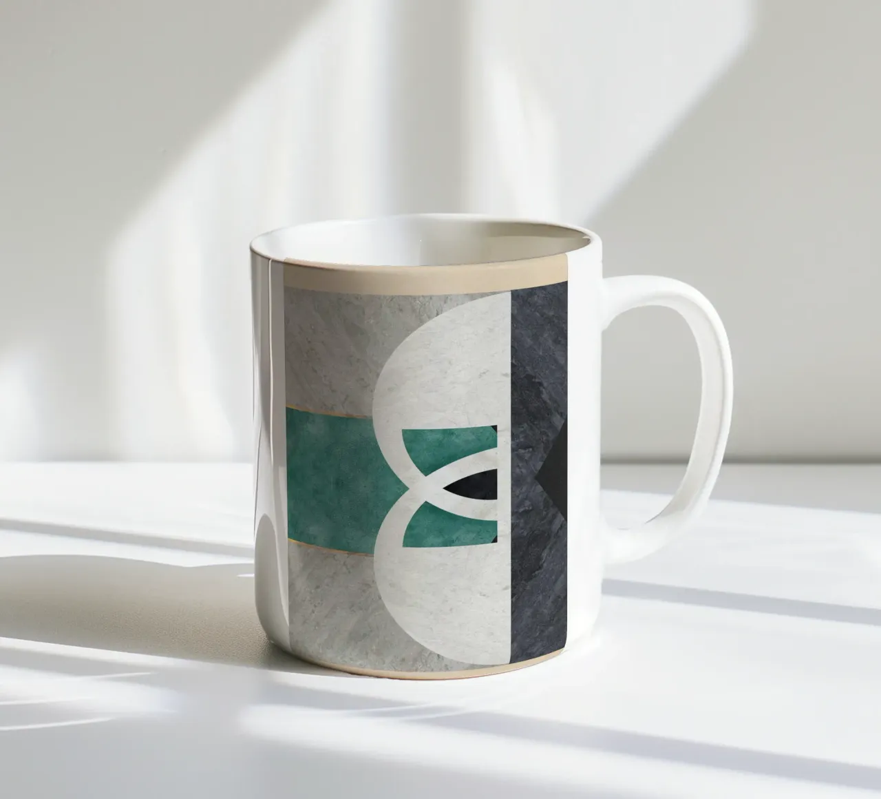 abstract art circle keramische mok van vintageshop