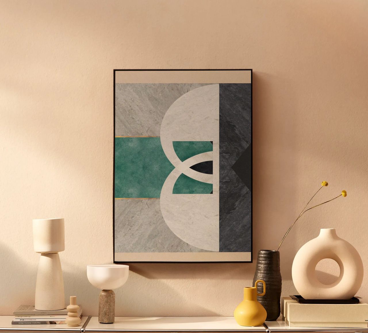 abstract art circle metacrilato de vintageshop