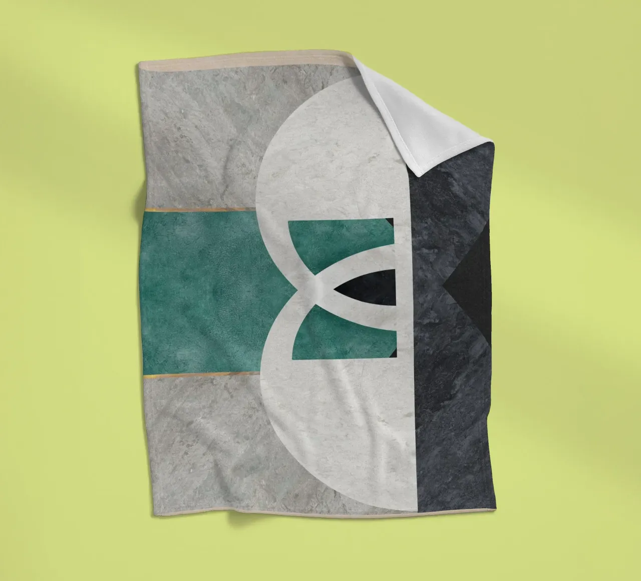 abstract art circle coperta in pile da vintageshop
