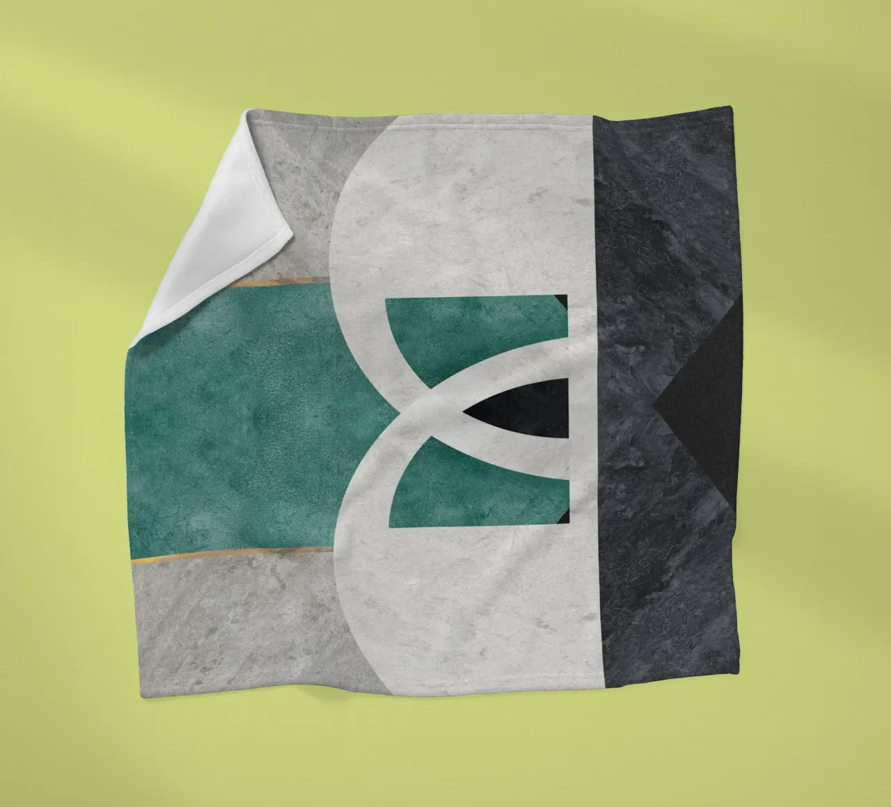 abstract art circle coperta in pile da vintageshop
