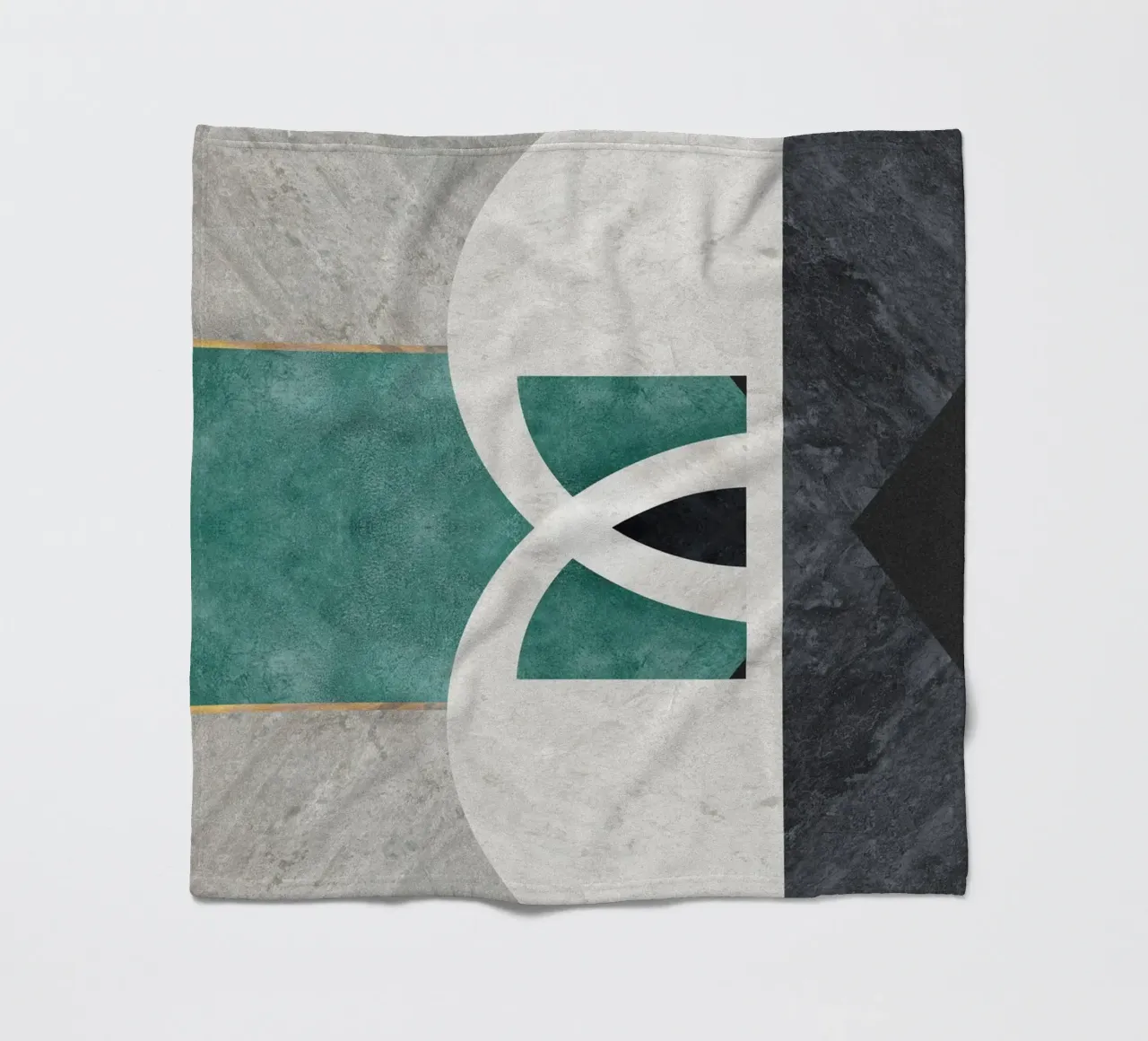 abstract art circle coperta in pile da vintageshop