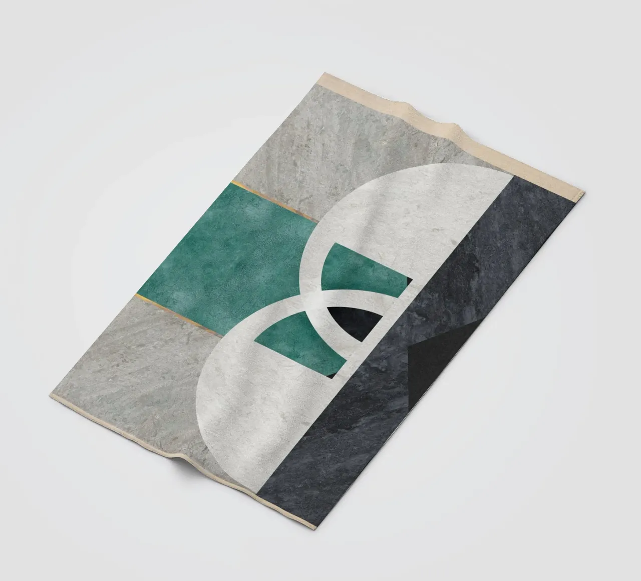 abstract art circle coperta in pile da vintageshop