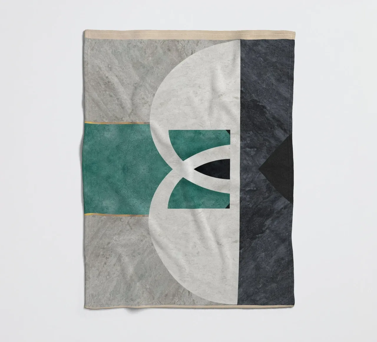 abstract art circle coperta in pile da vintageshop