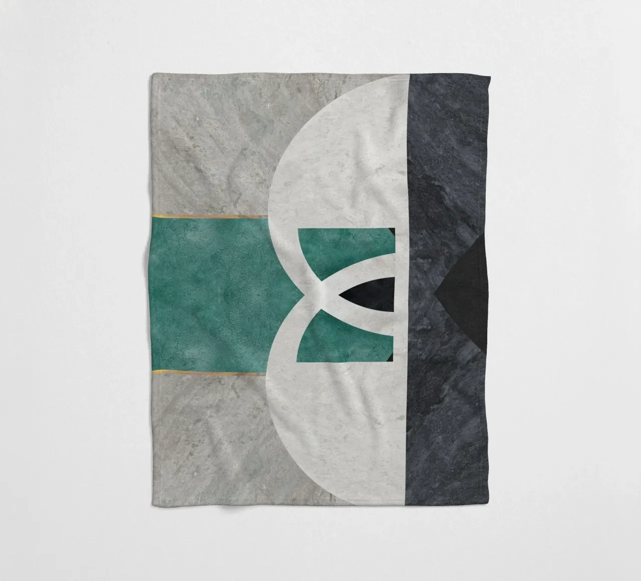 abstract art circle coperta in pile da vintageshop