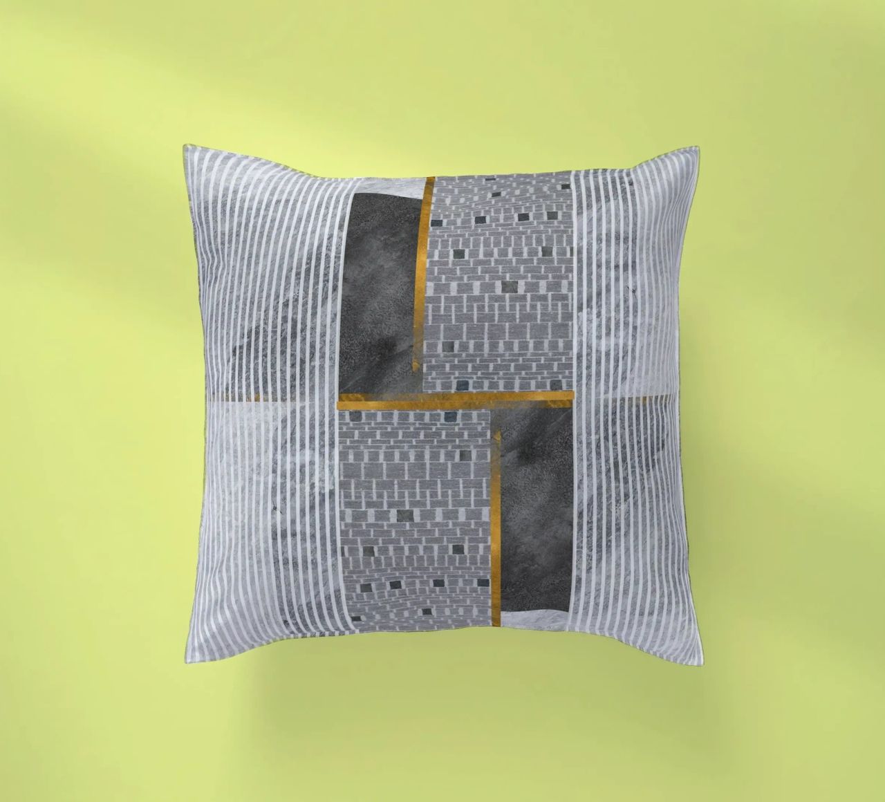 abstract art lines cuscino da vintageshop