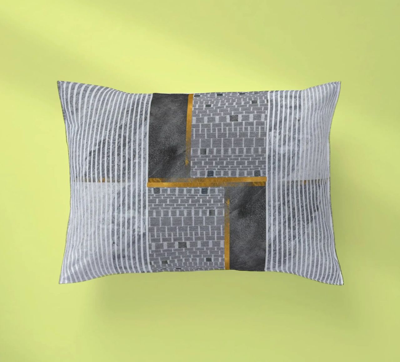 abstract art lines cuscino da vintageshop