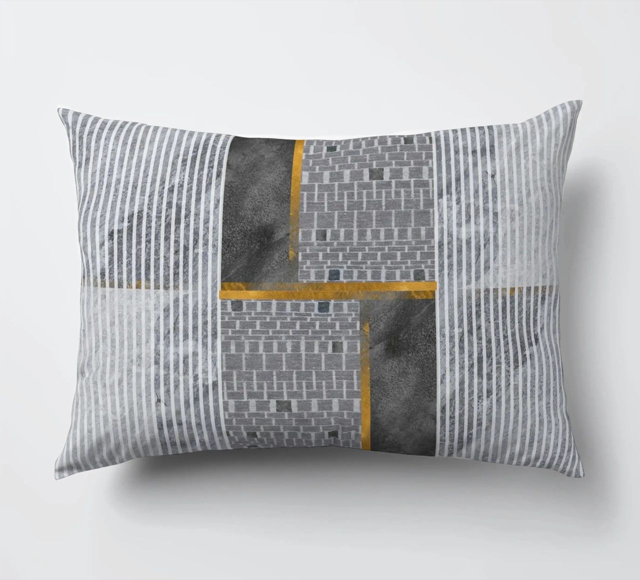 abstract art lines cuscino da vintageshop